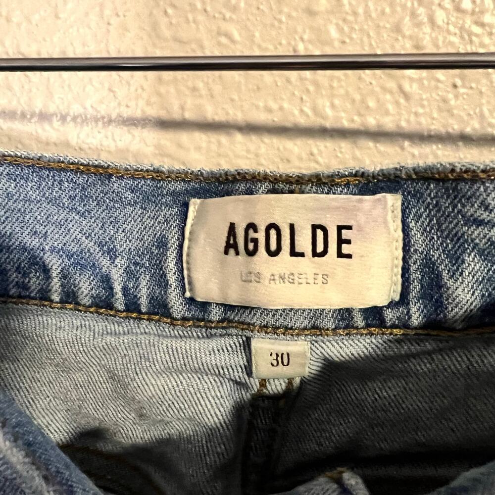 Agolde Riley High Rise Straight Crop Stretch Jeans Size 30 - Picture 7 of 7